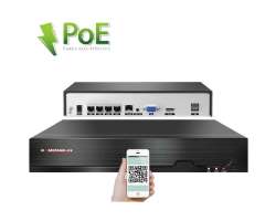 PoE NVR-7404 4CH 8Mpx, H.265 rekordr pro 4 IP kamery, CZ menu - 2990 K