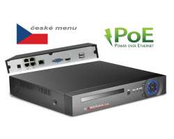 PoE NVR-7204 4CH 5Mpx, H.265 rekordr pro 4 IP kamery, CZ menu - 2990 K