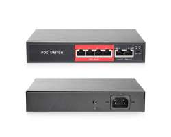 POE Switch MISECU MPOE204D 4+2 10/100Mbps Ports IEEE 802.3 af/at - 1290 K