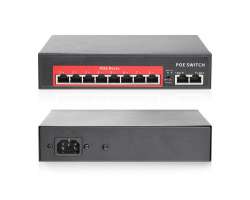 POE Switch MISECU MPOE208D 8+2 10/100Mbps Ports IEEE 802.3 af/at - 1590 K