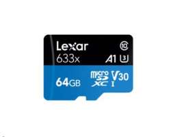 Micro SDXC Card 64GB V30 A1 100MB/s LEXAR - 348 K�