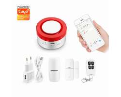 WiFi chytr� domovn� bezdr�tov� alarm PST-H1 s v�konnou sir�nou  pro Android,iOS - 998 K�