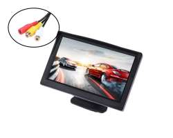 LCD 5"  monitor C0070 pro parkovac� kameru,  na palubku i s p��savkou na sklo - 690 K�