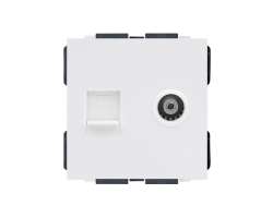 modul zsuvka RJ45+TV plast bl do rmeku - 88 K