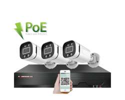 4K PoE IP 3 kamerov set XM-306D 8MPx, CZ menu - 8790 K