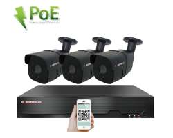 4K PoE IP 3 kamerov set XM-307D 8MPx, mikrofon, IR psvit ,,CZ menu - 8190 K