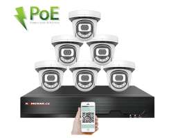 PoE IP 6 kamerov set XM-612B 4MPx, CZ menu - 11890 K