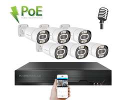 4K PoE IP 6 kamerov set XM-603D 8MPx, CZ menu - 15090 K
