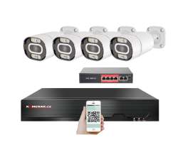 IP 4 kamerov set  s externm PoE XM-403B-Ext. 4MPx, CZ menu - 8190 K