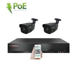 4K PoE IP 2 kamerový set XM-207D 8MPx, CZ menu - 6890 Kč