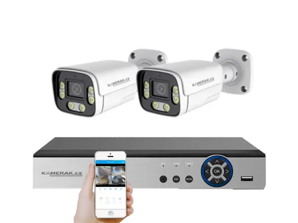 2 kamerovy ahd set he2-54e 5mpx 1920p, h.265, cz menu