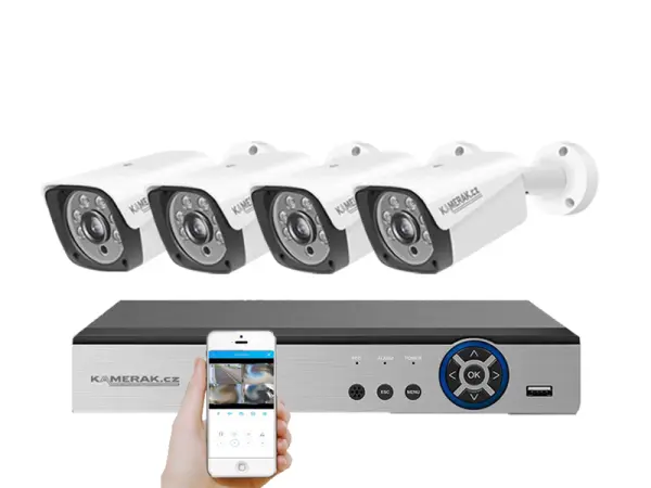 4 kamerovy set  ahd he4-60a 2mpx , cz menu
