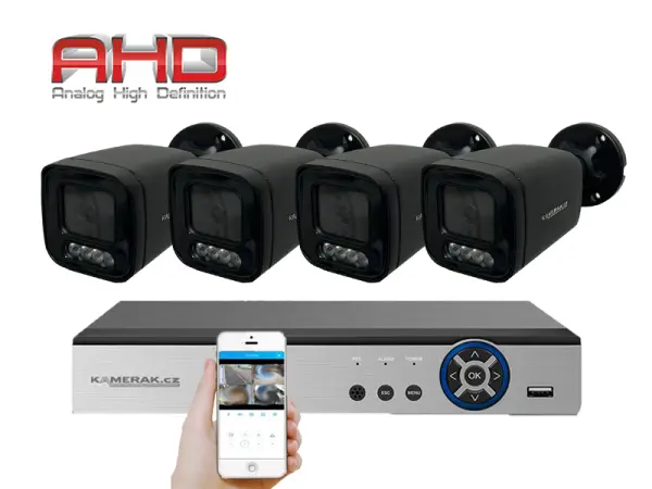4 kamerovy ahd set he4-56e 5mpx 1920p, h.265, cz menu