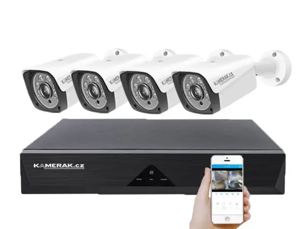 4 kamerovy ahd set wn4-60e 5mpx s mic., h.265, cz menu