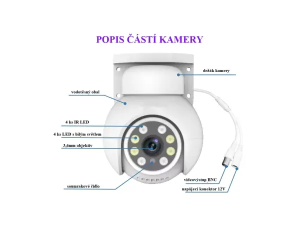 8 kamerovy set ahd wn8-089a ptz 2mpx, cz menu