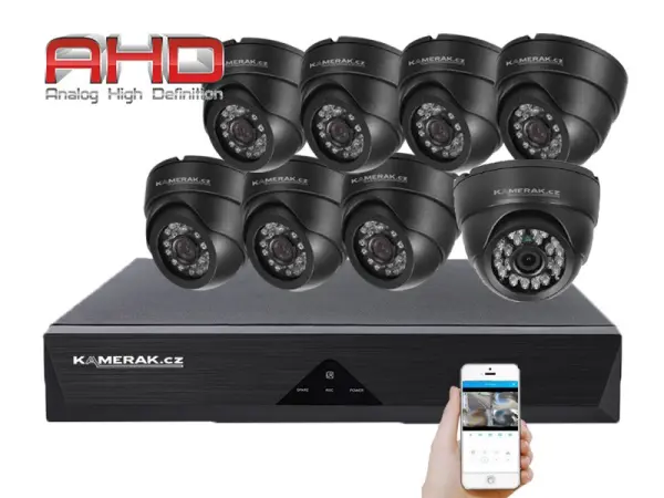 8 kamerovy ahd set wn8-52e s mic. 5mpx 1920p, h.265, cz menu