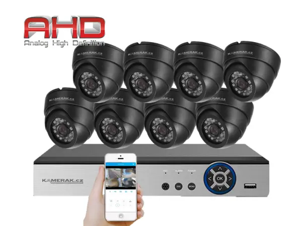 8 kamerovy ahd set he8-64e 5mpx 1920p, h.265, cz menu