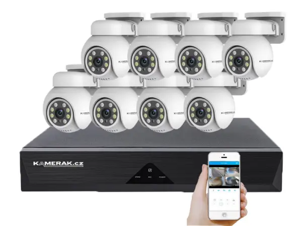 8 kamerovy set  ahd wn8-80e ptz 5mpx, cz menu