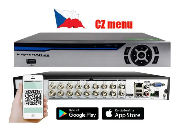 12 kamerovy ahd set he12-54e 5mpx 1920p, h.265, cz menu
