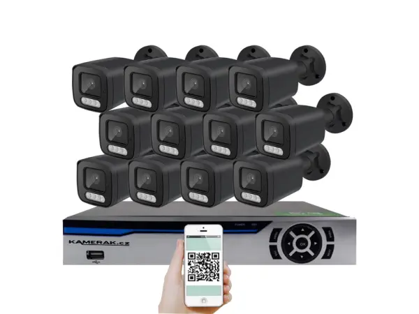 12 kamerovy ahd set he12-56e 5mpx 1920p, h.265, cz menu