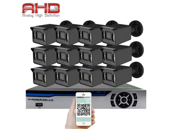 12 kamerovy ahd set he12-57e 5mpx 1920p, h.265, cz menu