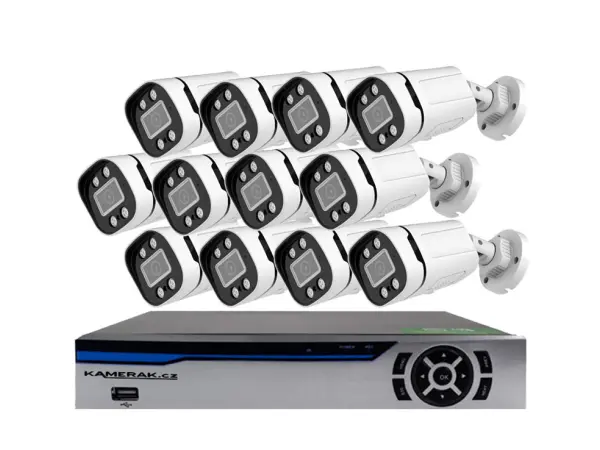 12 kamerovy ahd set he12-59e 5mpx 1920p, h.265, cz menu