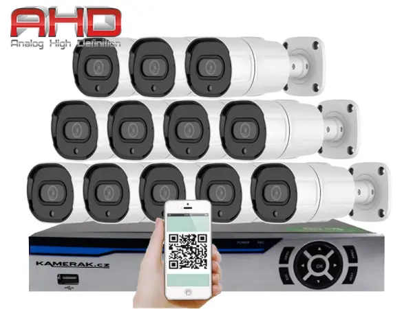 12 kamerovy ahd set he12-63e 5mpx 1920p, h.265, cz menu