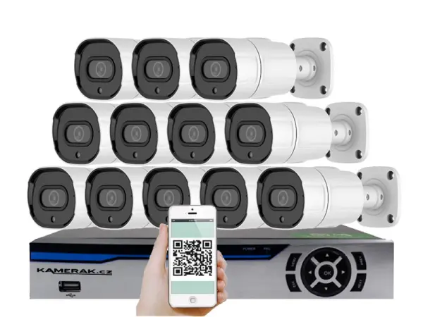 12 kamerovy ahd set he12-63e 5mpx 1920p, h.265, cz menu