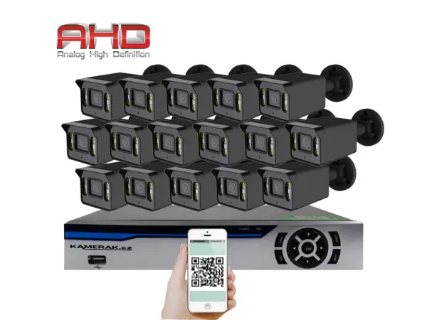16 kamerovy ahd set he16-57e 5mpx 1920p, h.265, cz menu