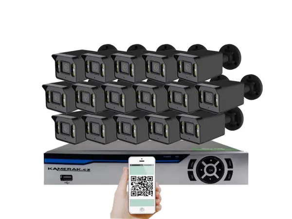 16 kamerovy ahd set he16-57e 5mpx 1920p, h.265, cz menu