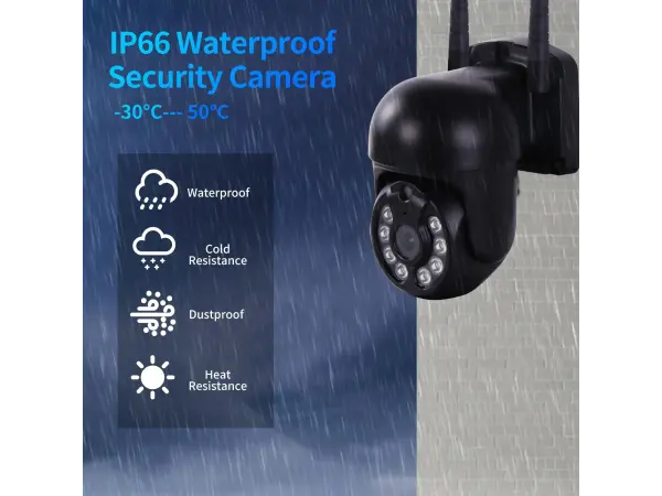 bezdratovy 3 kamerovy set wifi ip pro wip3-309c black, 5mpx,  ptz, cz menu