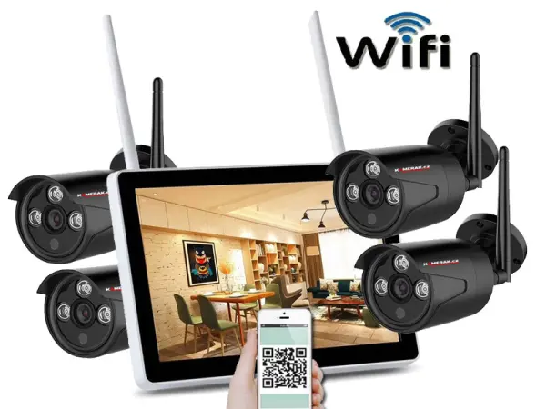 bezdratovy 4 kamerovy set wifi ip pro wip4-153b-black 11,6"lcd, 3mpx, cz menu