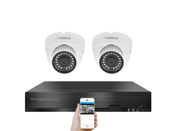 poe ip 2 kamerovy set xm-202b 4mpx, cz menu