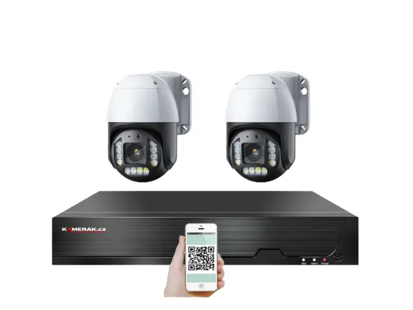 poe ip 2 kamerovy set xm-ptz-221b 5xzoom 4mpx, cz menu