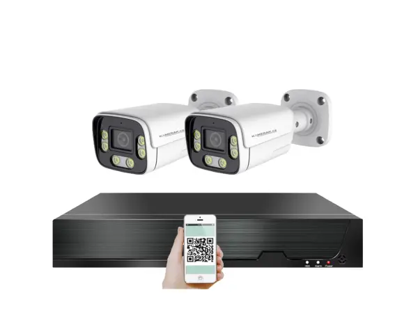 4k poe ip 2 kamerovy set xm-206d 8mpx, cz menu