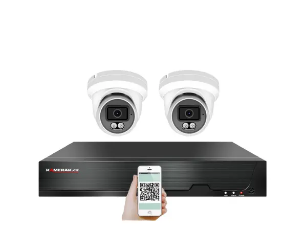 4k poe ip 2 kamerovy set xm-209d 8mpx, cz menu