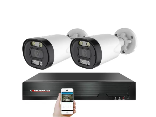 4k poe ip 2 kamerovy set xm-213d 8mpx, cz menu