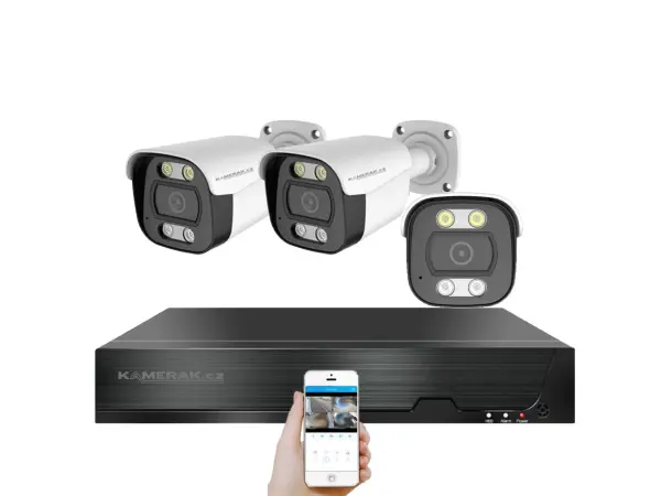 poe ip 3 kamerovy set xm-314b 4mpx, cz menu