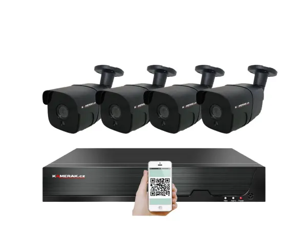 4k poe ip 3 kamerovy set xm-307d 8mpx, mikrofon, ir prisvit ,,cz menu