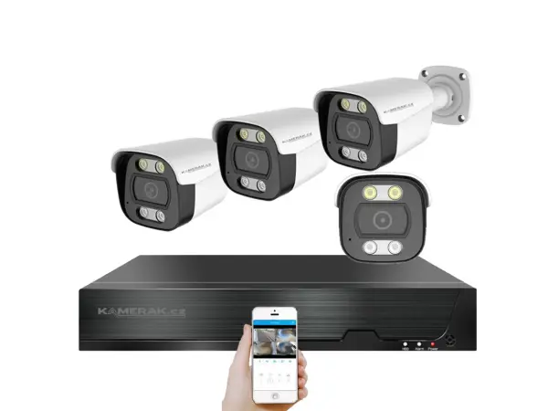 poe ip 4 kamerovy set xm-414b 4mpx, cz menu