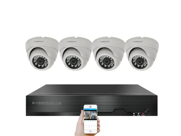 4k poe ip 4 kamerovy set xm-402d 8mpx, cz menu