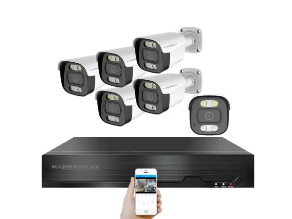 poe ip 6 kamerovy set xm-614b 4mpx, cz menu