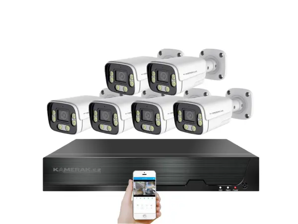 4k poe ip 6 kamerovy set xm-606d 8mpx, cz menu