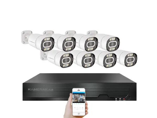 poe ip 8 kamerovy set xm-803b 4mpx, mikrofon, cz menu