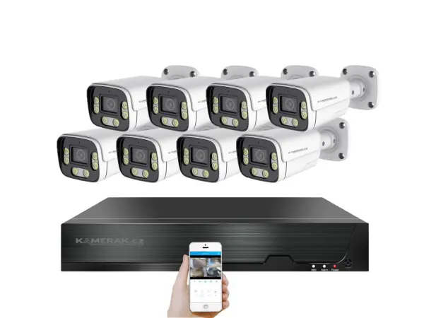 poe ip 8 kamerovy set xm-806b 4mpx, cz menu