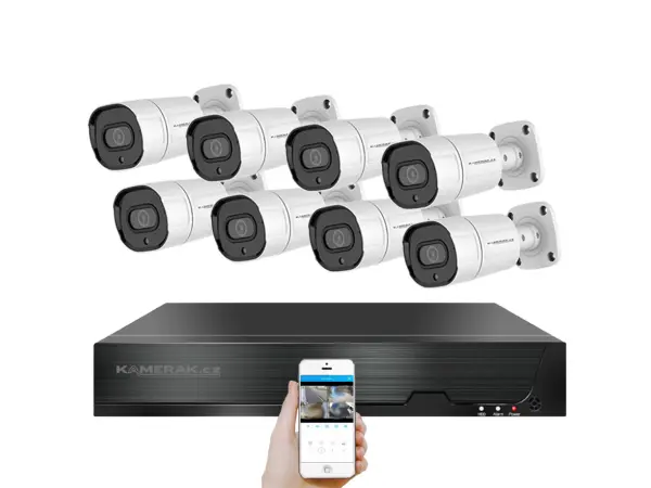 poe ip 8 kamerovy set xm-808b 4mpx, cz menu