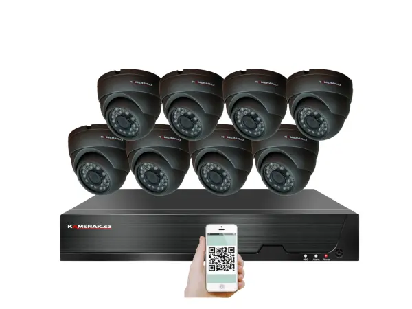 poe ip 8 kamerovy set xm-811b 4mpx, cz menu