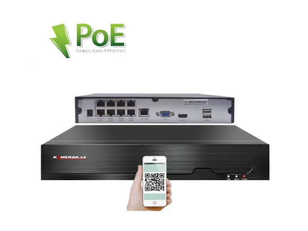 poe ip 8 kamerovy set xm-814b 4mpx, cz menu