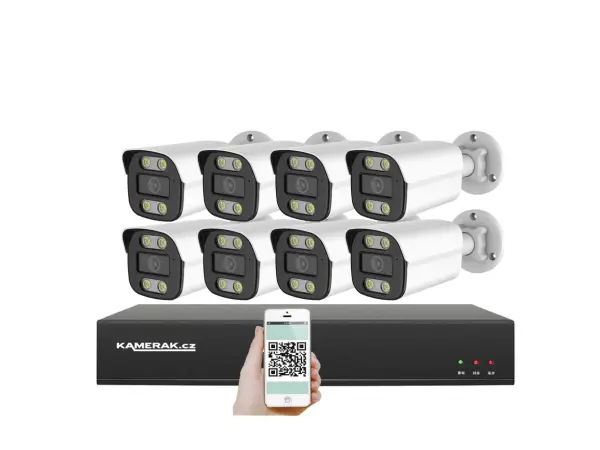 poe ip 8 kamerovy set xm-814b 4mpx, cz menu