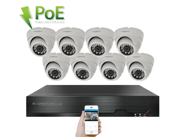 4k poe ip 8 kamerovy set xm-802d 8mpx, cz menu